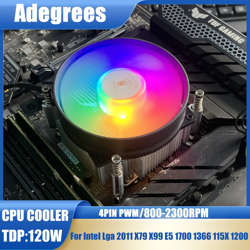 Refrigerador de ar cpu 4pin núcleo de cobre 90mm rgb processadores de pc cooler para intel 1150/1151/1155/1156/1700/1200/1366/2011/2011-3/x99/x79