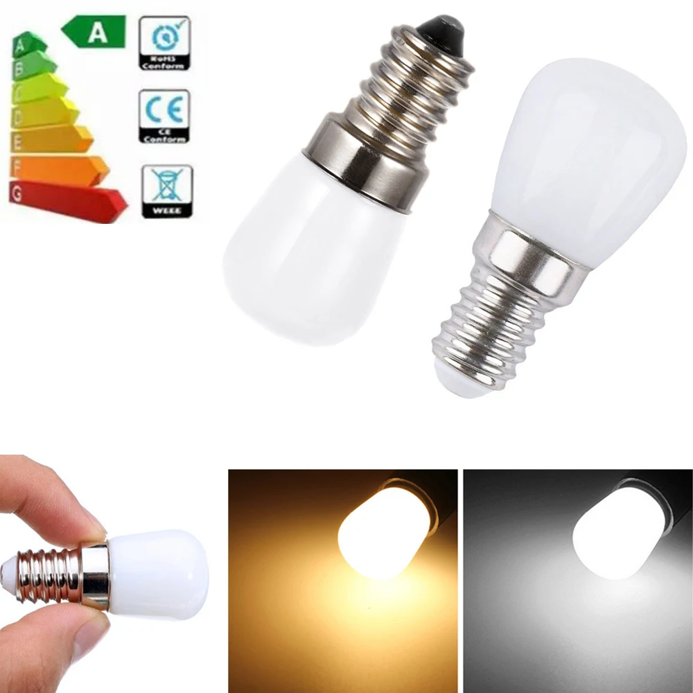 Mini lâmpadas led 2w e14 e12 t22 220v 110v 12v 24v 2835 smd lâmpada de geladeira parafuso para geladeira freezer frio/quente