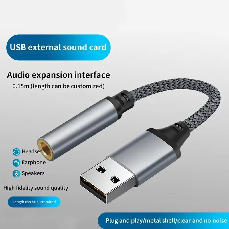 3.5mm jack fêmea usb placa de som externa adaptador de áudio fone de ouvido microfone adaptador de som para computador portátil usb para 3.5mm cabo de áudio