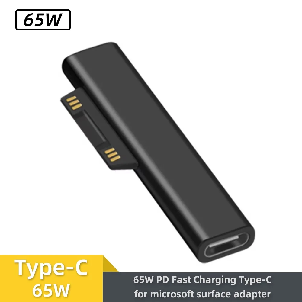 65w pd carregamento rápido usb c fonte de alimentação para microsoft surface pro x 8 7 6 5 4 3 go book conversor carregador para microsoft surface