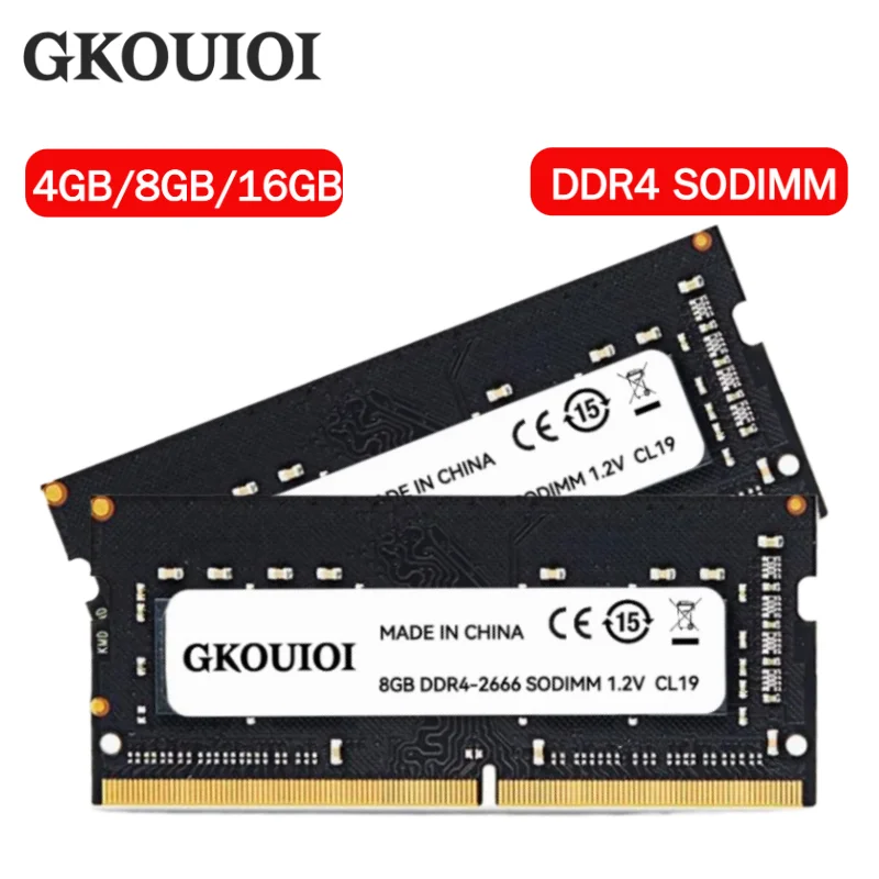 Memória RAM DDR4 GKOUIOI para Notebook 4GB 8GB 16GB 2400 2133 3200 2666Mhz Sodimm Memória RAM para Laptop