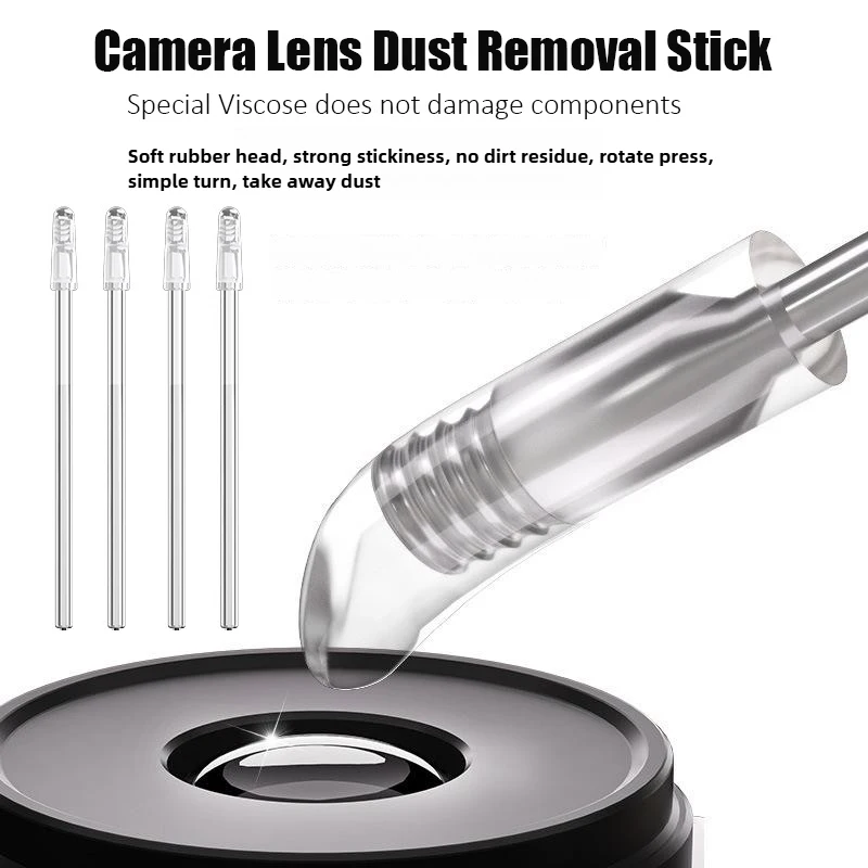 Câmera portátil lente limpador de resina vara sintética remoção poeira impressão digital para telefone câmera lente tela ferramenta limpeza