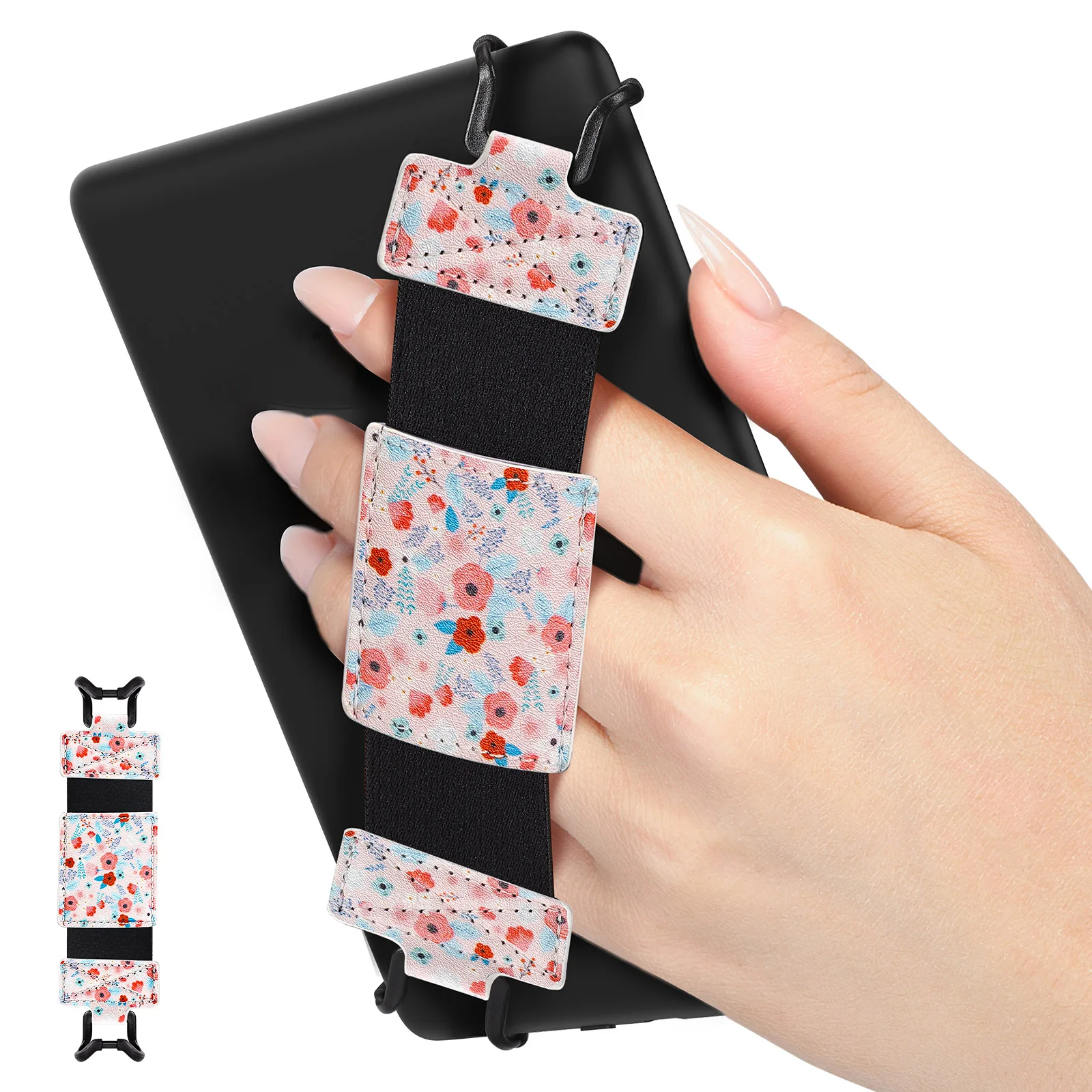 MoKo Alça de mão macia para 6-8 "eReaders Fire Tablet Kindle/Kobo/Voyaga/Lenovo/Sony Kindle E-Book Tablet, alça de mão de alta elasticidade