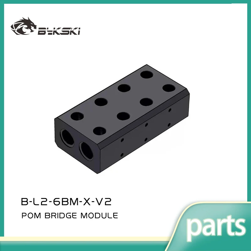 Bloco Terminal Bykski para Múltiplas Placas Gráficas de PC, Adaptador de Módulo de Ponte Paralela para Resfriamento a Água / Conector POM B-L2-8BM-X