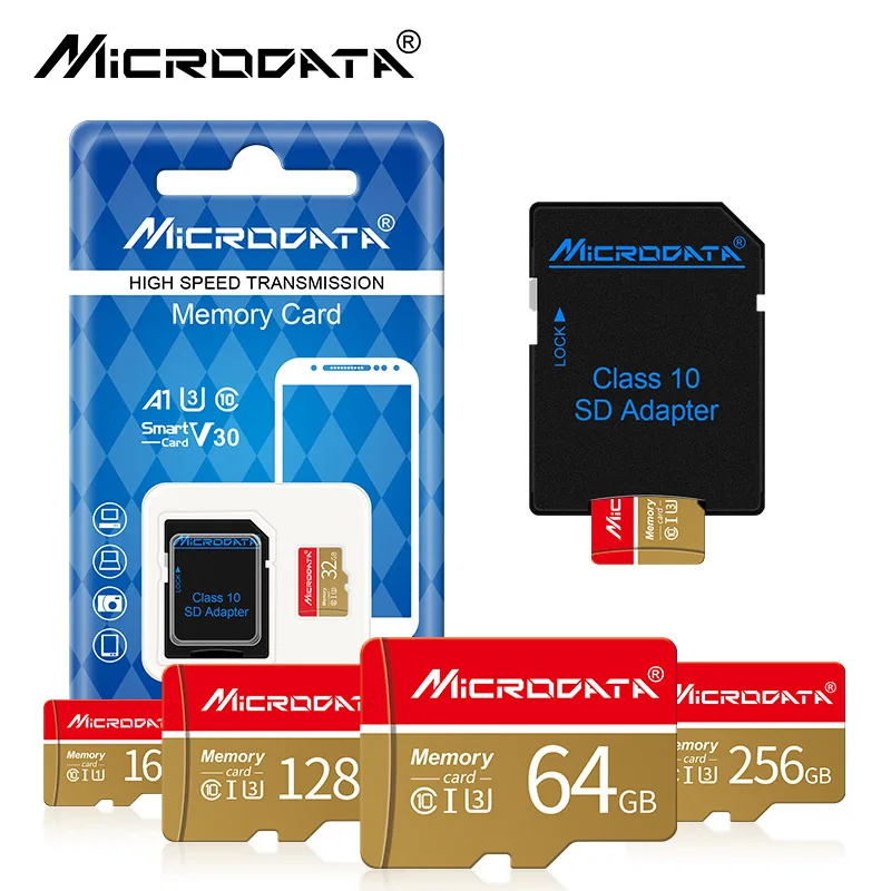 Cartão Micro SD 4GB 8GB 16GB 32GB Classe 10 Cartão de Memória de Alta Velocidade Mini SD 64GB para Celulares/Tablets/Câmeras 128GB 256GB Cartão Flash TF