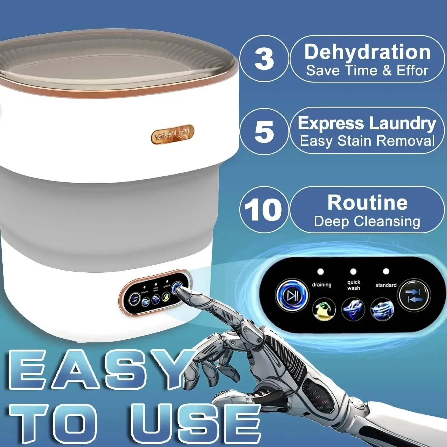 15l portátil pequena máquina de lavar roupa secadora dobrável com rotação apartamento viagem meias roupa interior calcinha máquina de lavar