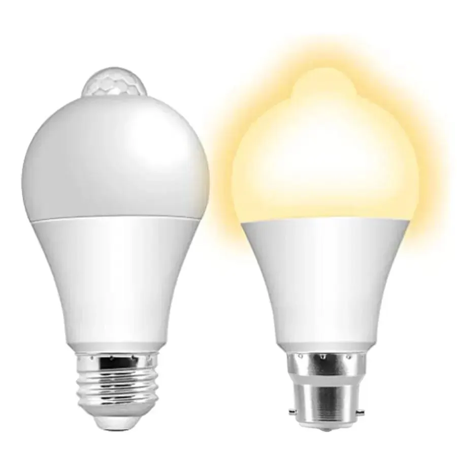 Lâmpada led com sensor de movimento pir, 220v, 110v, 12w, 18w, lâmpada inteligente ativada por movimento, liga/desliga, lâmpada para casa com sensor de movimento