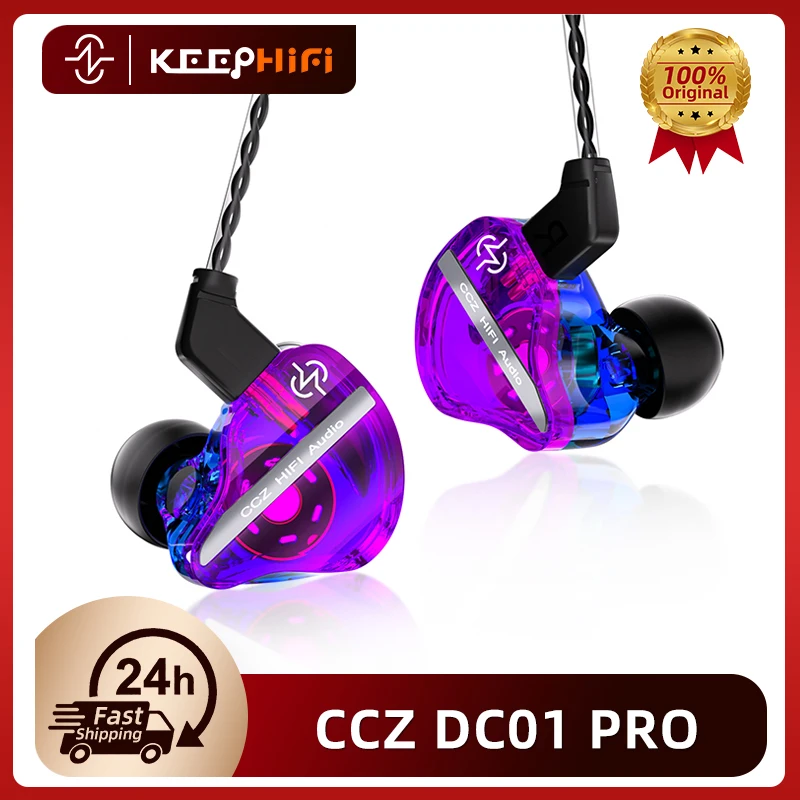 Cabo CCZ DC01 Pro 2Pin para Músicos e Jogadores, Fones de Ouvido com Fio IEMs para Jogos, 20HZ-20KHZ 110db, Auriculares com Cabo IEM