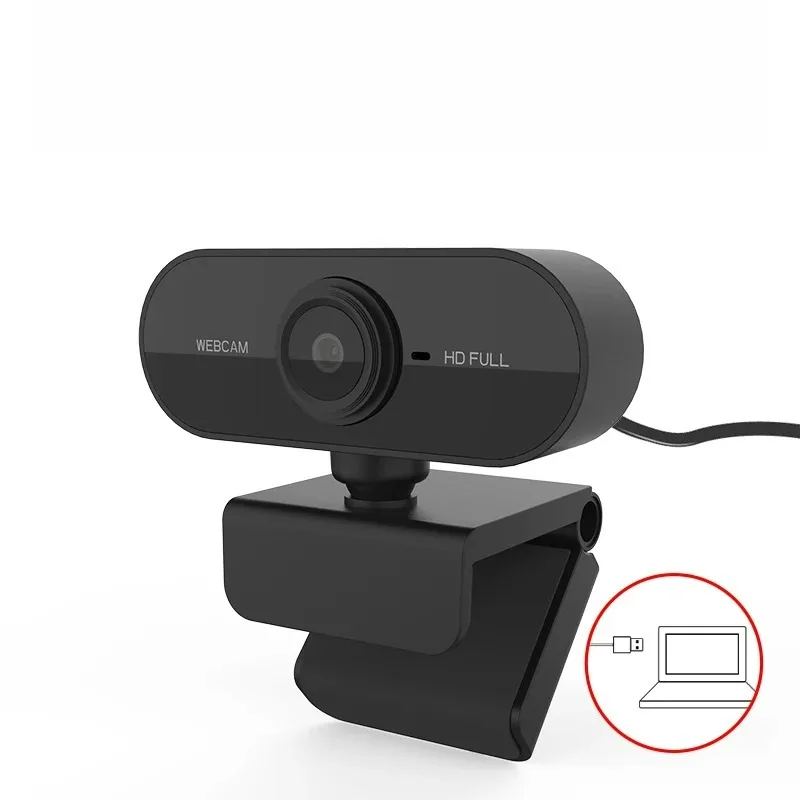 Webcam USB com Microfone, Câmera de Computador Plug and Play para Videochamadas, Zoom, Teams, Streaming, Compatível com PC e Mac