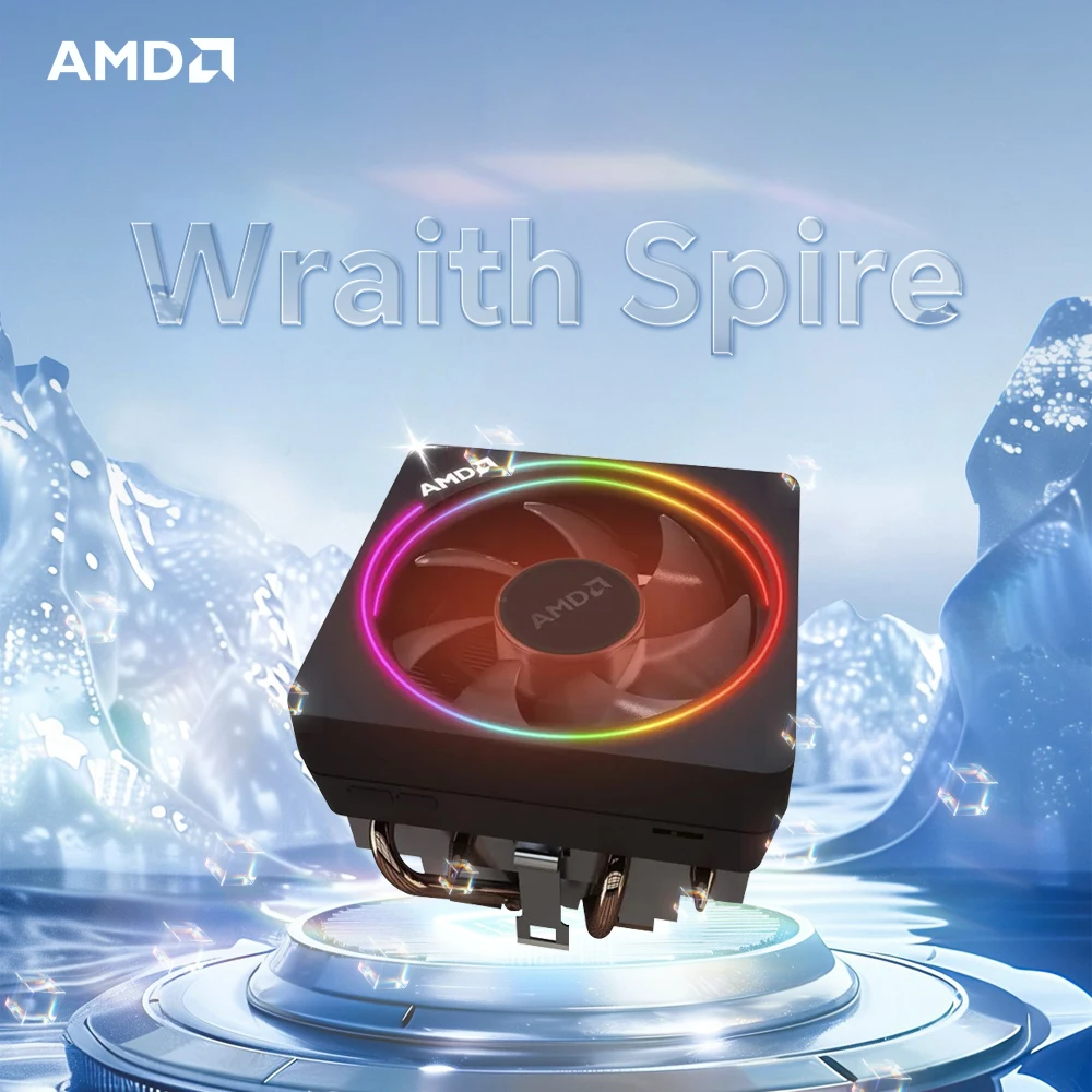 Cooler AMD Wraith Prism RGB Suporte para Resfriamento a Ar e Água para Placa Mãe AM4 AM5 Processador AMD R3 R5 R7 R9 Ventoinha de Resfriamento