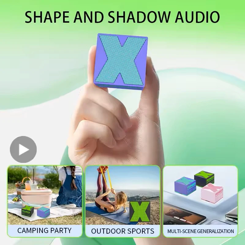Mini Caixa de Som Bluetooth Portátil Sem Fio com Subwoofer Pequeno, Reprodutor de MP3 e Função Viva-Voz