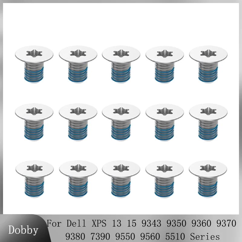 Parafusos para capa inferior de laptop, 10-200 peças, para dell xps 13 15 9343 9350 9360 9370 9380 7390 9550 9560 5510 séries acessórios para notebook
