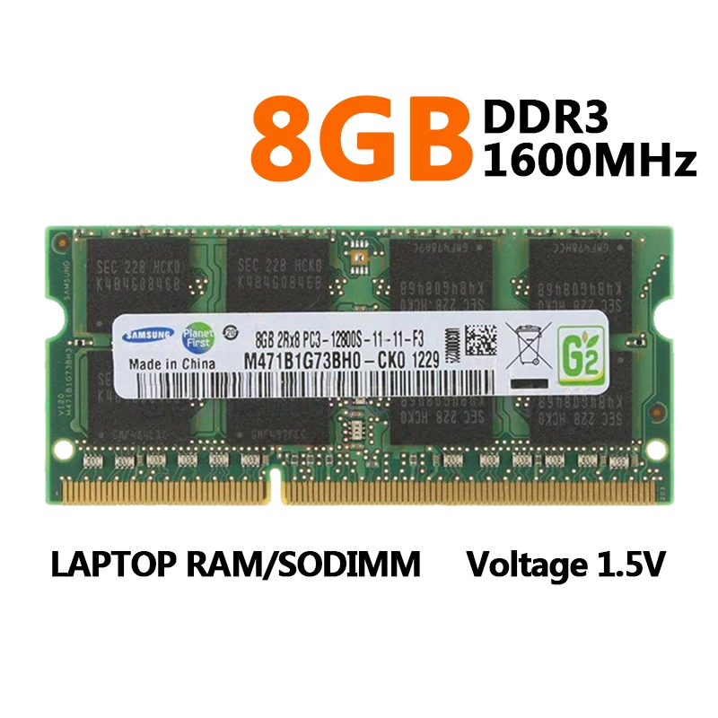 Memória Samsung DDR3 DDR3L 8GB 4GB RAM para Laptop 1066Mhz 1333Mhz 1600Mhz 1866Mhz 204 pinos Sodimm Memória para Notebook
