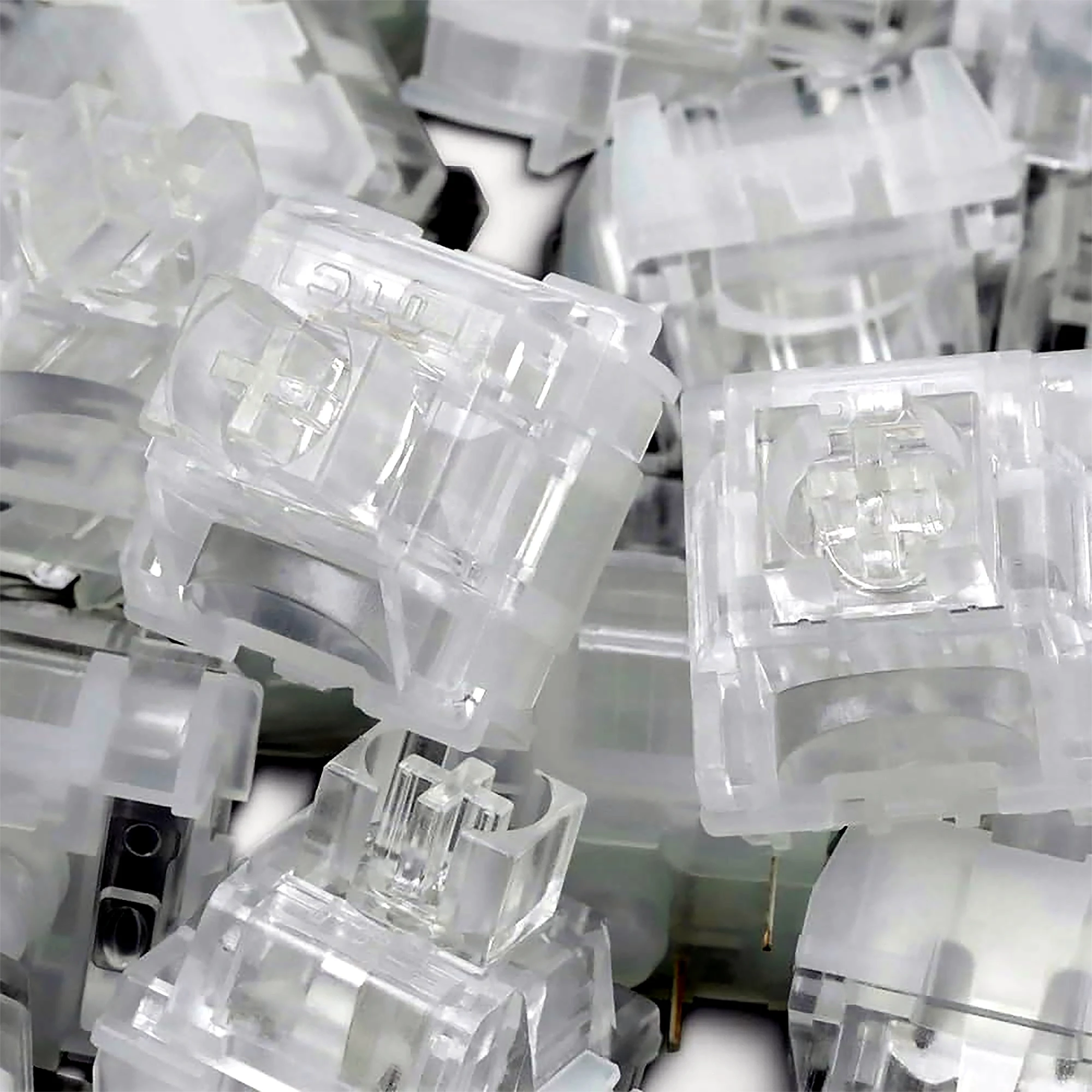 Interruptor Silencioso TTC Frozen V2 39gf Linear, Interruptores Cremosos de 3 Pinos RGB Transparentes Personalizados DIY para Teclado Mecânico Gamer