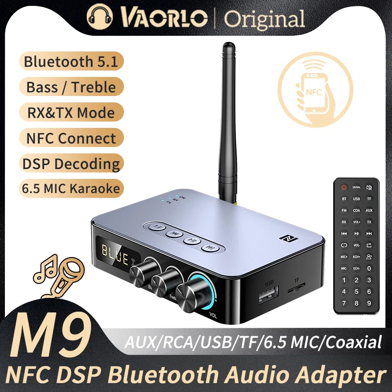 M9/m9pro receptor de áudio bluetooth transmissor dsp adaptador sem fio nfc/aux/rca/usb u-disco/tf/6.5 microfone karaokê/coaxial/rádio fm M9/m9pro receptor de áudio bluetooth transmissor dsp adaptador sem fio nfc/aux/rca/usb u-disco/tf/6.5 microfone karaokê/coaxial/rádio fm