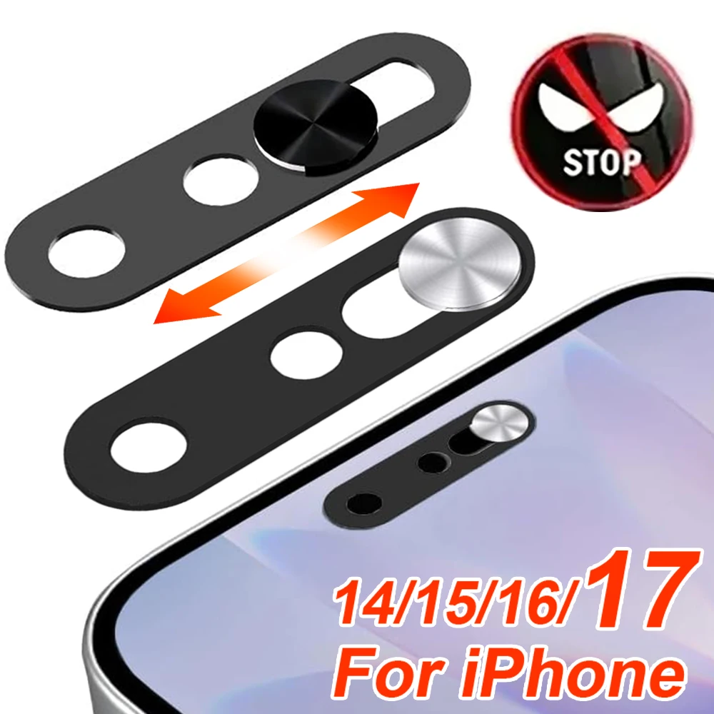 Protetor de Privacidade para Webcam: Tampa Deslizante Ultrafina para iPhone 17 Pro Max, 16/15/14 Pro/Pro MAX – Capas de Segurança para Câmera