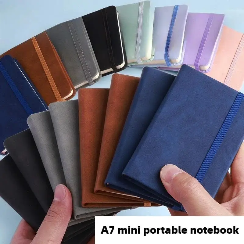 Novo portátil a7 notebook bolso capa do plutônio mini bloco de notas papel de escrita bloco de notas diário livro material de escritório