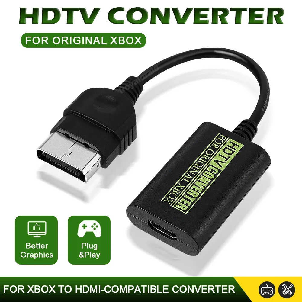 Conversor de monitor de tv para projetor hdtv, conversor compatível com xbox para hdmi, adaptador de áudio e vídeo digital para xbox 1080p 720p 480p Conversor de monitor de tv para projetor hdtv, conversor compatível com xbox para hdmi, adaptador de áudio e vídeo digital para xbox 1080p 720p 480p