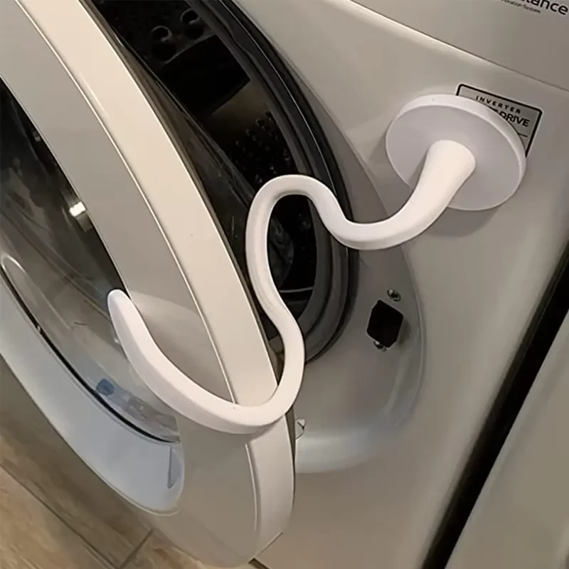 Suporte magnético para porta de máquina de lavar roupa, feito de silicone, para manter a porta da máquina de lavar aberta, ideal para uso doméstico.