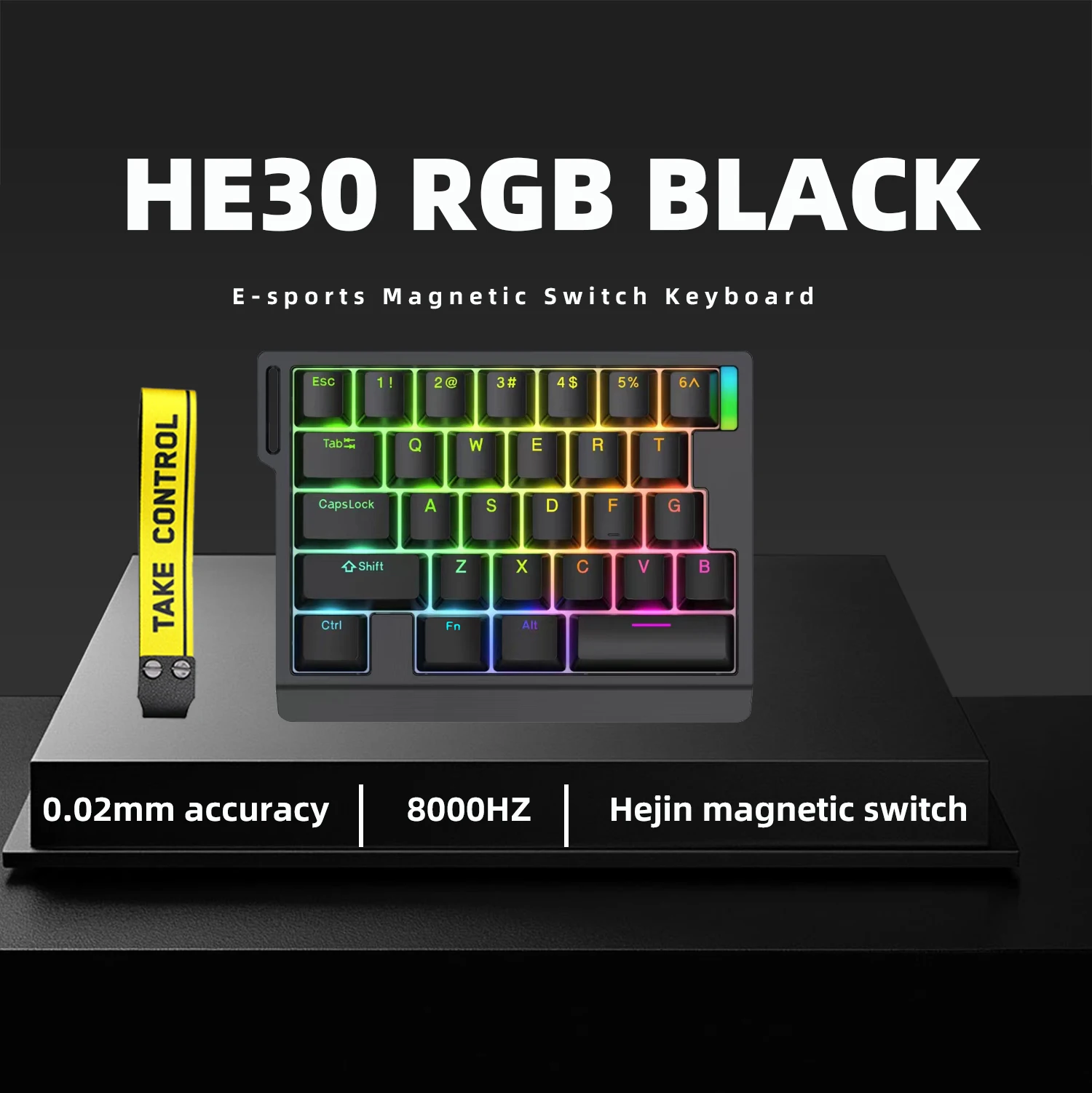 HE30 Teclado Mecânico com uma mão 29 teclas Interruptor Magnético Velocidade Inteligente Gatilho Rápido E-sports Gamer Teclado para Jogos