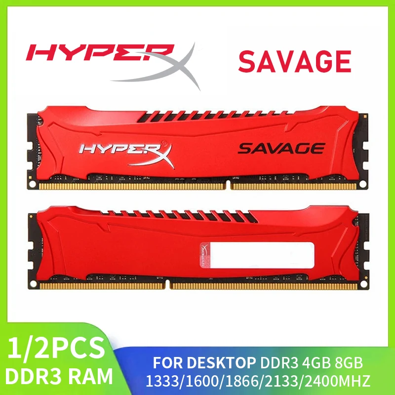 Hyperx-memória ram ddr3, 4gb, 8gb, 1866mhz, 1333 mhz, 1600 mhz, 2133 mhz, 2400 mhz, 240 pinos, pc3-14900, 12800 dimm, 1.5v, para o PC, 1 ou 2pcs