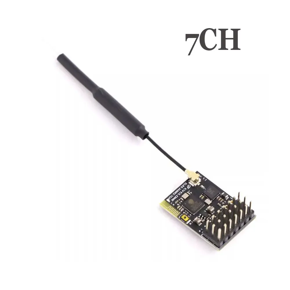 ELRS 2.4 Ghz PWM 7CH Receptor CRSF Suporte ELRS 3.2 PWM/CRSF Protocolo Antena de Tubo de Cobre Para RC FPV Drone Avião