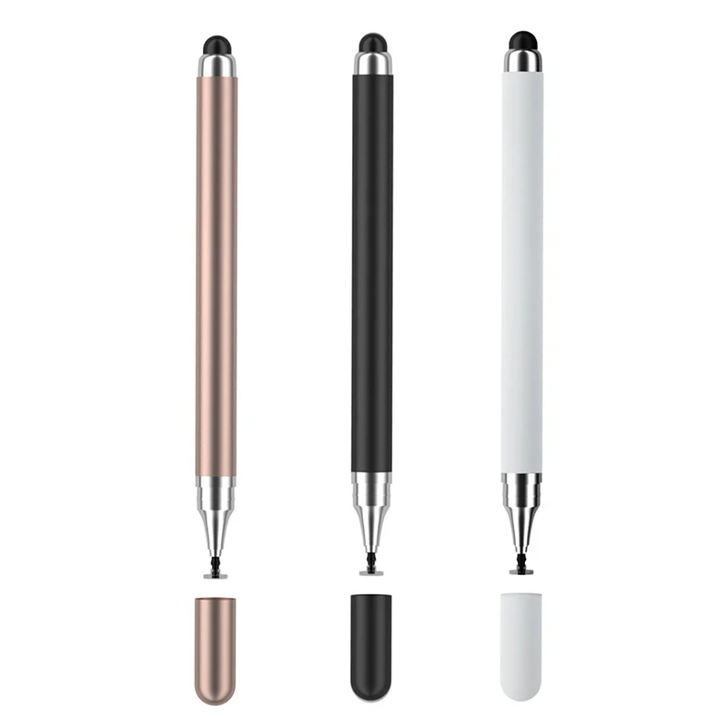 Caneta stylus universal para tablet 2 em 1, cabeça dupla, alta sensibilidade, substituível, desenho, telefone inteligente, tela sensível ao toque, lápis stylus Caneta stylus universal para tablet 2 em 1, cabeça dupla, alta sensibilidade, substituível, desenho, telefone inteligente, tela sensível ao toque, lápis stylus