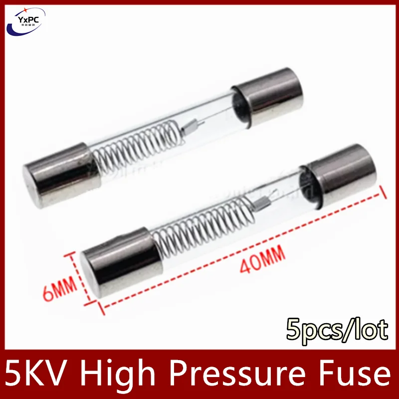 5pcs 5KV 0.6A 0.65A 0.7A 0.75A 0.8A 0.85A 0.9A 1A 6*40MM Fusível Fusível De Alta Tensão para Fornos de Microondas Universal