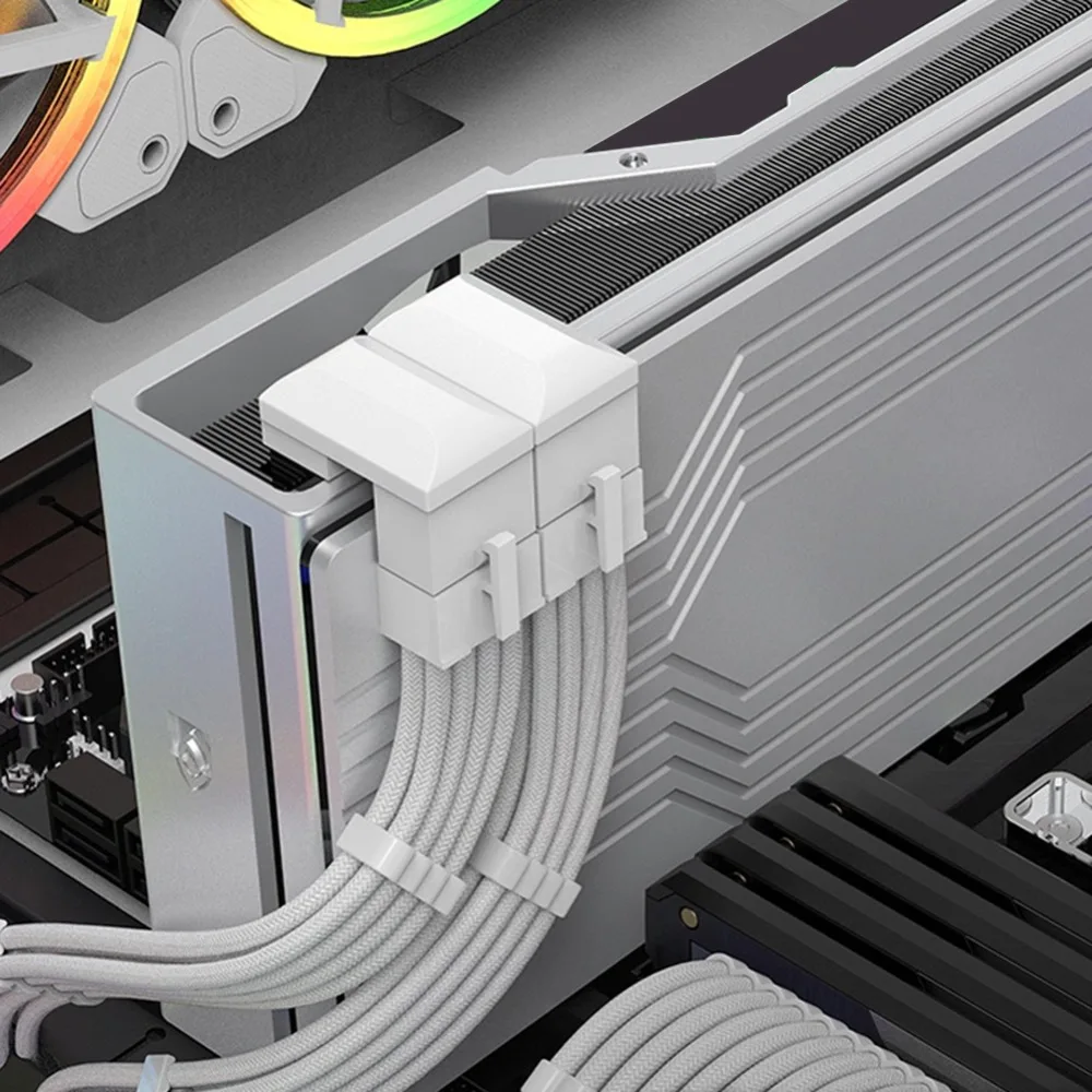 ATX GPU VGA PCIe Placa de Alimentação, Conector de Alimentação para Desktop, Placa de Vídeo, Gráficos, PCIe, 6Pin, Ângulo de 180 Graus, 8 Pin