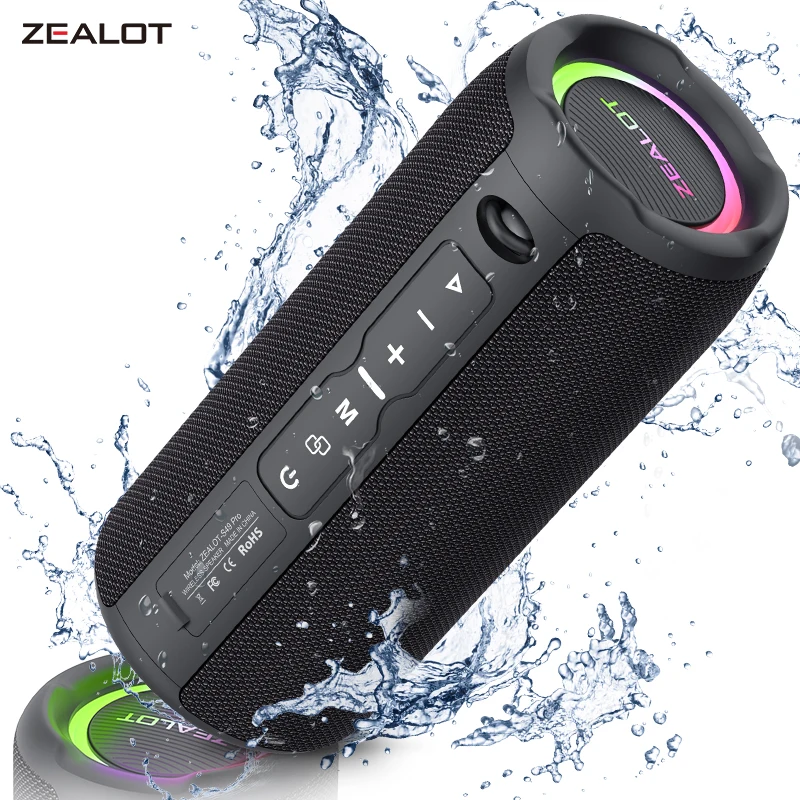 ZEALOT-S49PRO Portátil Bluetooth Speaker 20W IPX6 À Prova D 'Água Poderosa Caixa de Som Bass Boost Dupla Emparelhamento Verdadeiro Alto-falante Sem Fio
