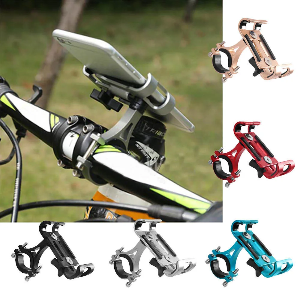 360 ° Girar metal motocicleta bicicleta suporte do telefone antiderrapante suporte de navegação gps clipe universal suporte de bicicleta para todos os smartphones