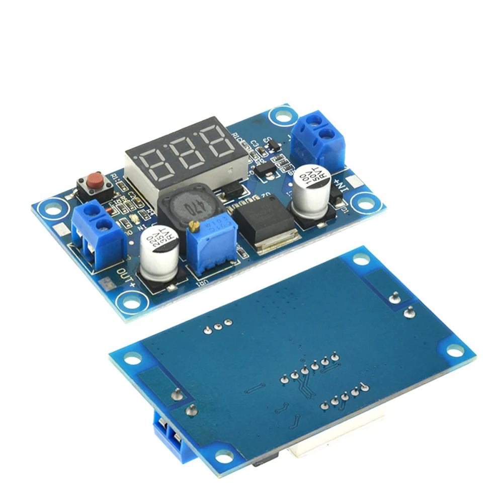 Conversor DC-DC LM2596 com Display LED, Regulador de Tensão, Voltímetro, Adaptador Buck Ajustável de 4.0~40V para 1.3-37V, Fonte de Alimentação Ajustável Conversor DC-DC LM2596 com Display LED, Regulador de Tensão, Voltímetro, Adaptador Buck Ajustável de 4.0~40V para 1.3-37V, Fonte de Alimentação Ajustável