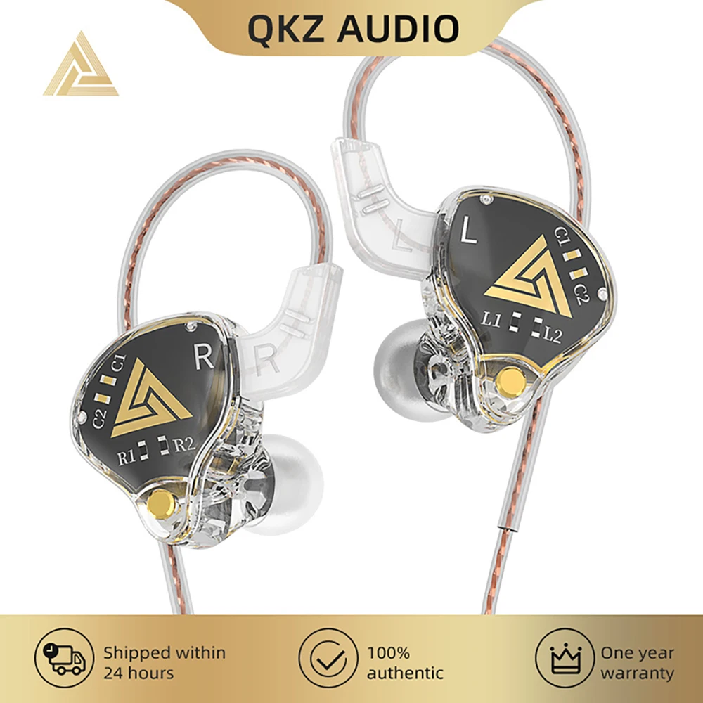Qkz akx alta fidelidade graves pesados fones de ouvido transparentes iem monitor nível 3.5mm fone de ouvido de música intra-auricular dinâmico com microfone com fio fone de ouvido dmx