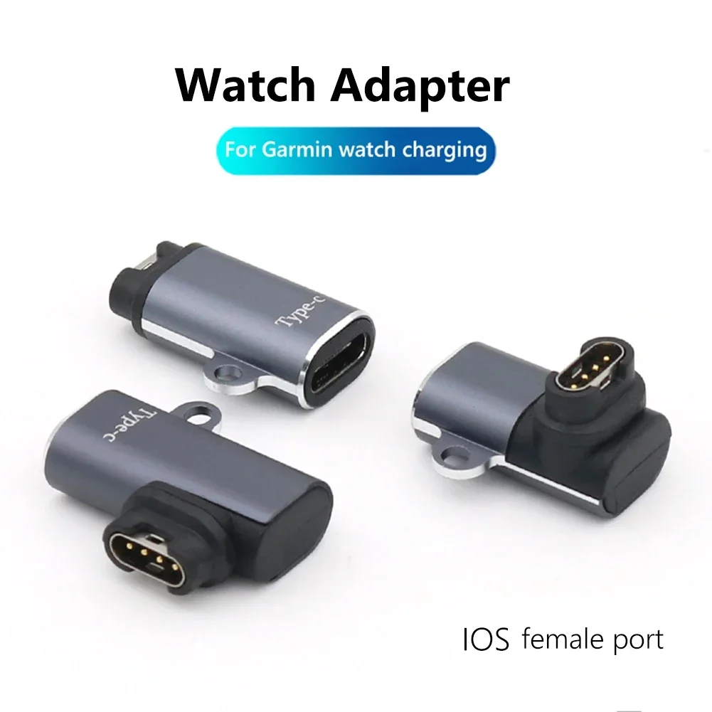 Adaptador USB carregador para Garmin Fenix relógio, tipo C, Micro, ios, conversor de carregamento, 7, 6, 5, instinto 2S, Venu 2 Plus, EPIX, Forerunner 745