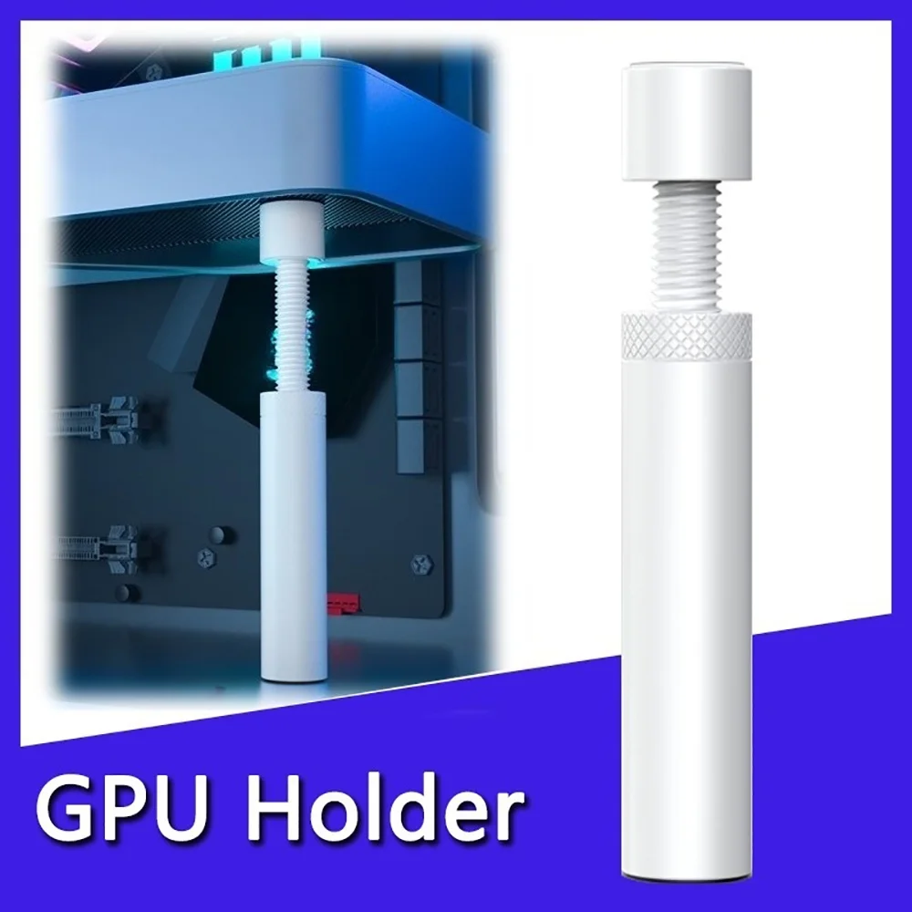 Suporte Vertical Telescópico Rotativo de Alumínio para GPU com Braço Magnético, Suporte para Placa de Vídeo Anti-Queda para Computador Desktop Suporte Vertical Telescópico Rotativo de Alumínio para GPU com Braço Magnético, Suporte para Placa de Vídeo Anti-Queda para Computador Desktop