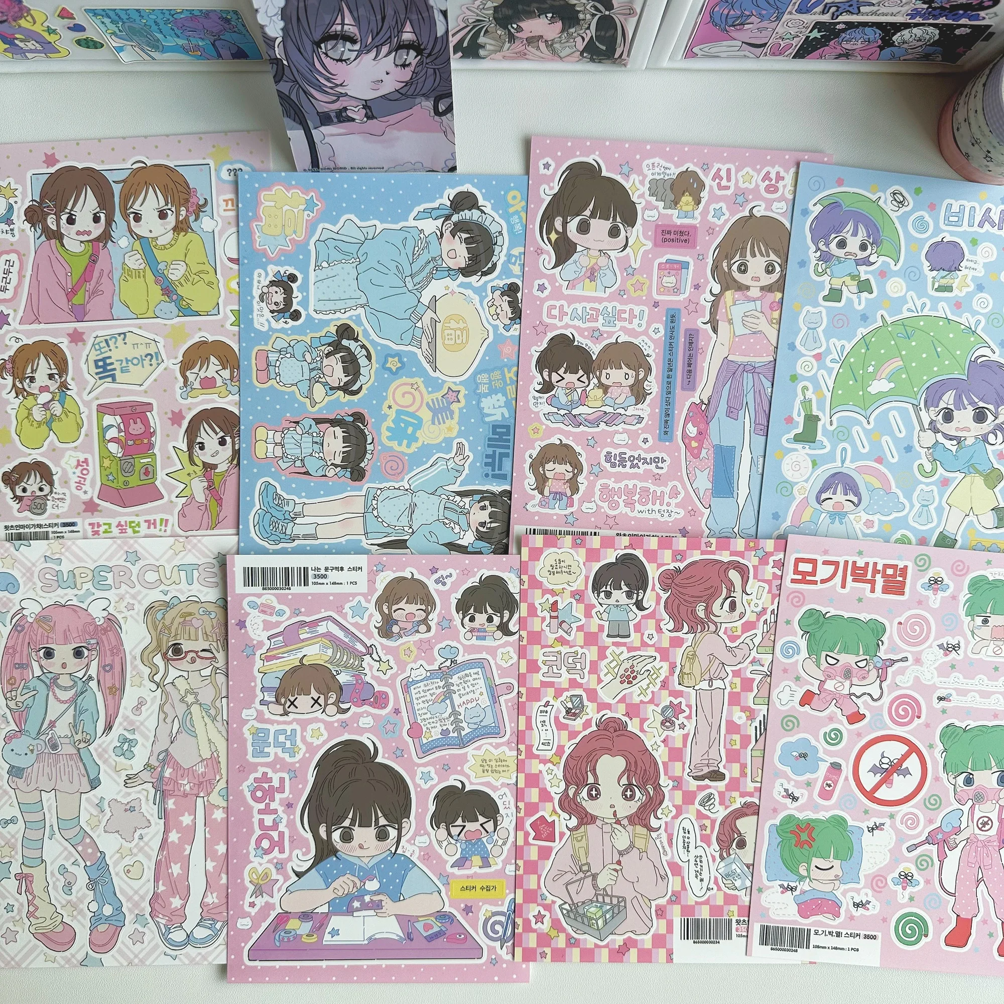 1/8 pçs coreia dos desenhos animados menina adesivos bonito menina personagem adesivos mão conta diário caderno scrapbook diy adesivos decorativos 1/8 pçs coreia dos desenhos animados menina adesivos bonito menina personagem adesivos mão conta diário caderno scrapbook diy adesivos decorativos