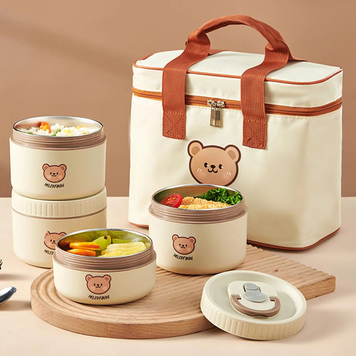 WORTHBUY Portátil Isolado Lunch Box 304 Aço Inoxidável Caixa Bento Térmica Leak Proof Microondas Salad Safe Food Container Box