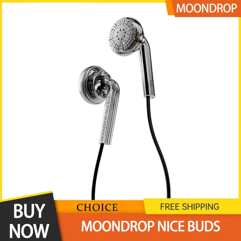 Fone de Ouvido Moondrop Nice Buds com Driver Dinâmico Grande de 15.4mm, Fones de Ouvido Intra-auriculares de Cabeça Plana com Fio Estéreo de 3.5mm e Reforço de Graves Fone de Ouvido Moondrop Nice Buds com Driver Dinâmico Grande de 15.4mm, Fones de Ouvido Intra-auriculares de Cabeça Plana com Fio Estéreo de 3.5mm e Reforço de Graves