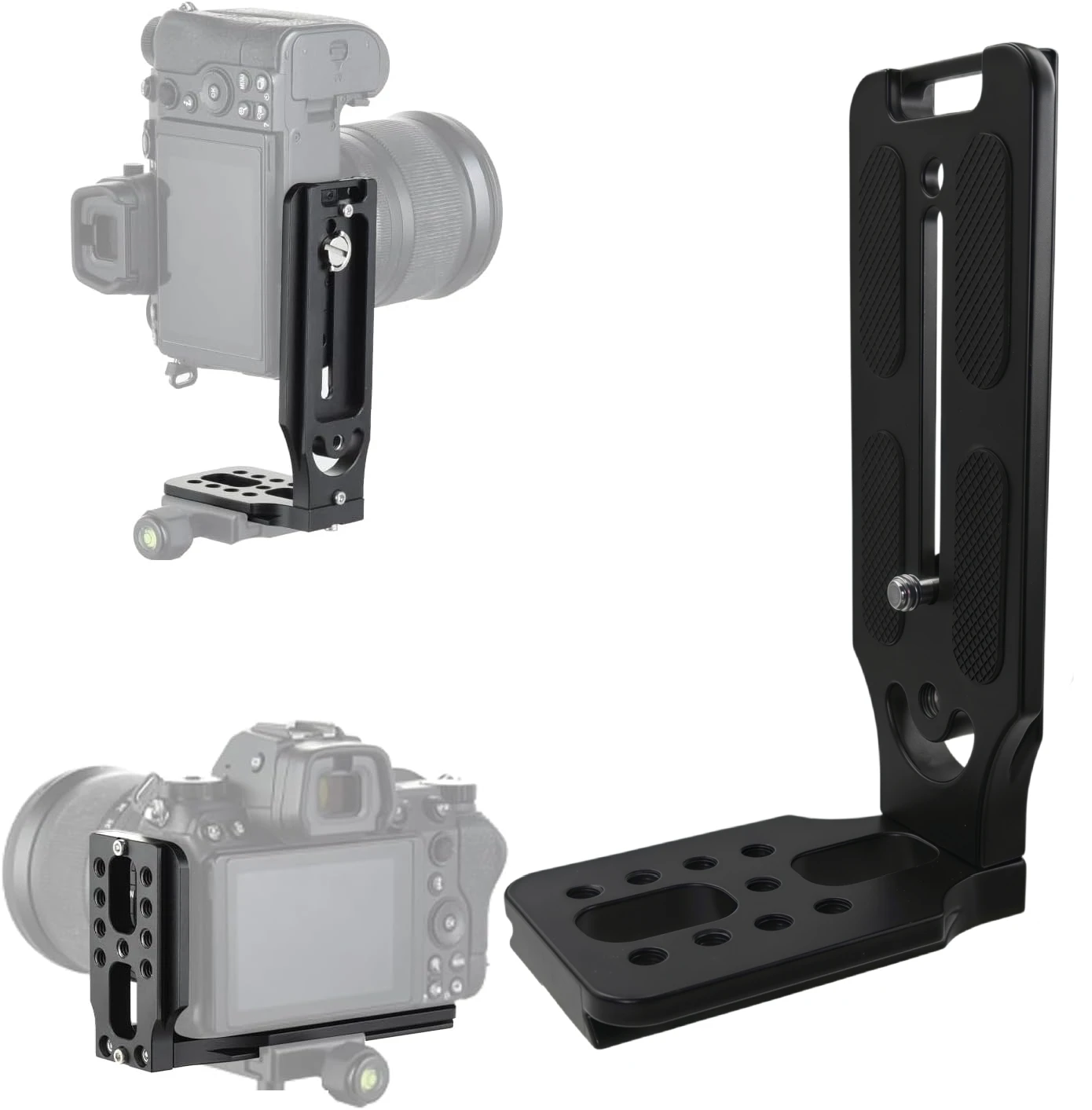 Suporte em L de Alumínio para Câmera DSLR com Troca Rápida de Vídeo Vertical e Horizontal, Placa de Liberação Rápida para Tripé, Compatível com Canon, Nikon, Sony