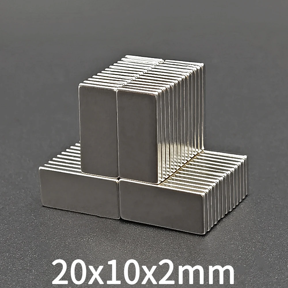 Ímãs super poderosos 20x10x2, ímãs de disco fortes para geladeira, faça você mesmo, construção, ciência, artesanato, educação, 20mm x 10mm x 2mm