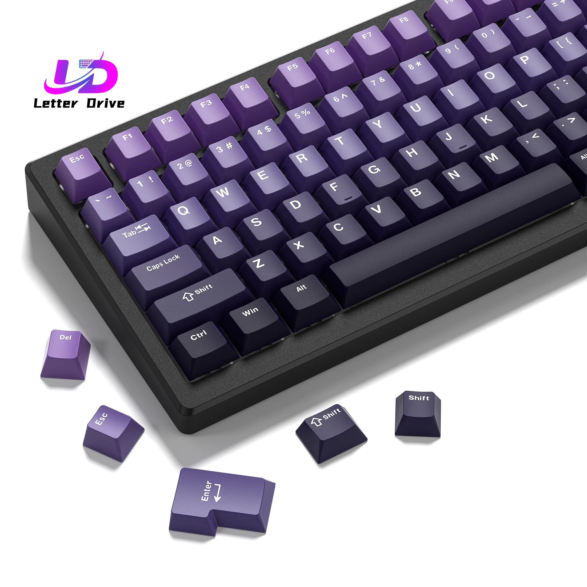 132+ Teclas PBT Keycaps Perfil Cherry Roxo Double Shot para Teclados Mecânicos Gamer com Switches Cherry Gateron MX 132+ Teclas PBT Keycaps Perfil Cherry Roxo Double Shot para Teclados Mecânicos Gamer com Switches Cherry Gateron MX