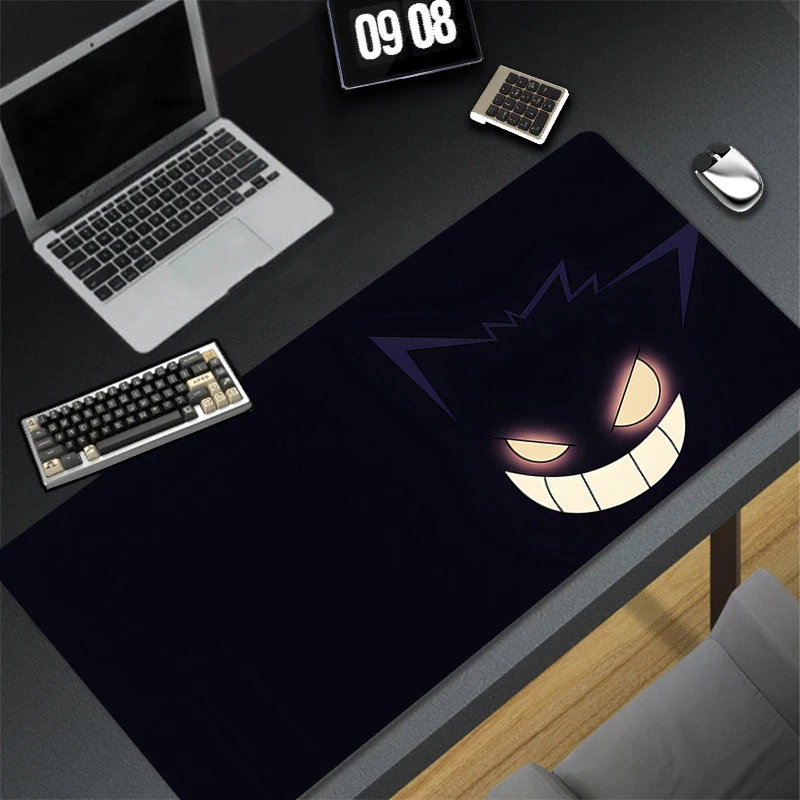Xxl tapete de jogo portátil preto acessórios de jogos mouse pad japão anime teclado tapete pc p-pokemon gengar mousepad gamer teclado tapete