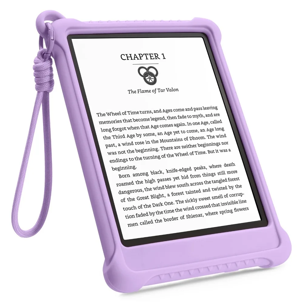 Capa de silicone para e-reader com suporte, à prova de choque, resistente ao desgaste para Kindle Paperwhite 5 (11ª Geração) 2021 6.8 polegadas