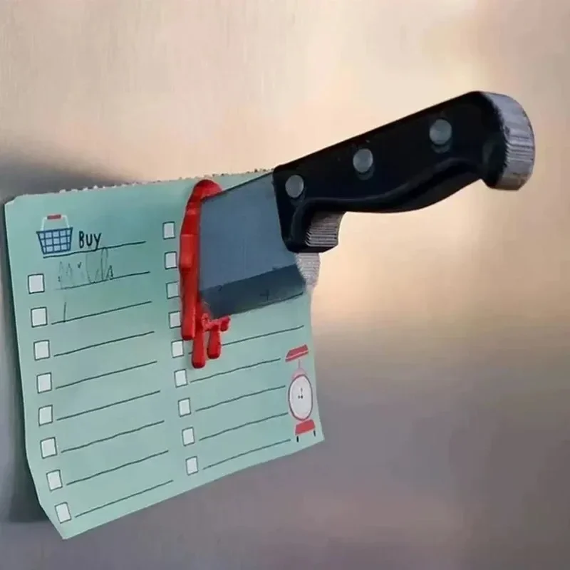 Mini faca engraçada adesivos magnéticos de geladeira 3d divertido machado ímã de geladeira decorações para casa acessórios para geladeira para superfície de ferro