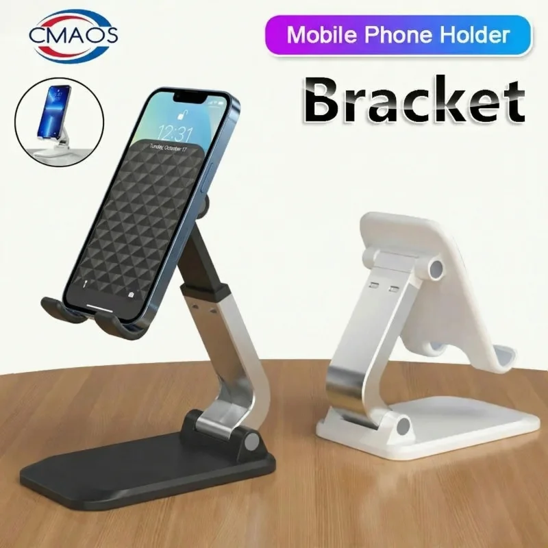 Suporte dobrável de mesa em ABS para celular, iPad, iPhone 13, X, smartphones, tablets, suporte portátil para celular.