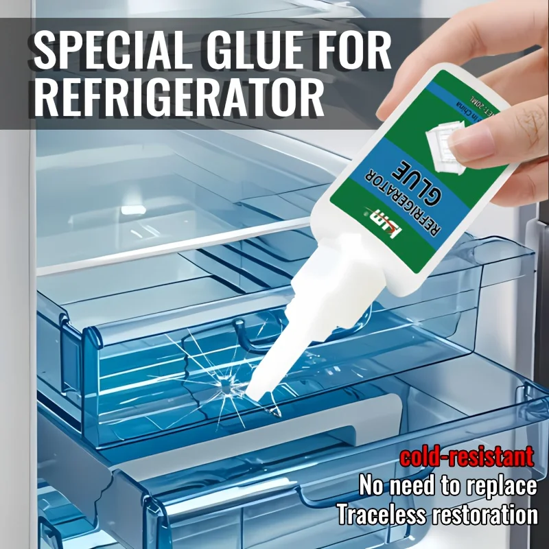Cola para freezer e geladeira – Adesivo resistente ao frio de secagem rápida e alta resistência com bico, ligação forte à prova de congelamento