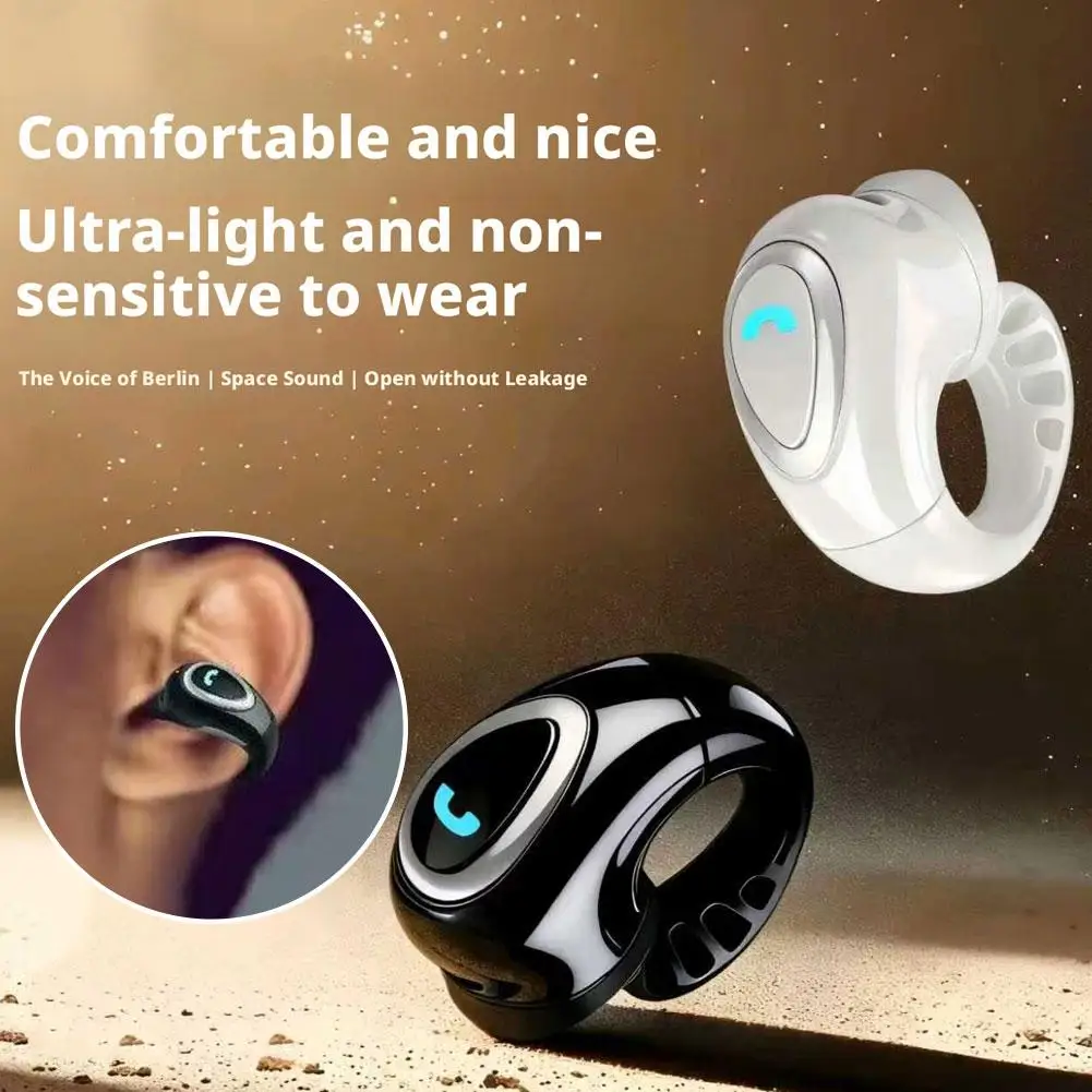 Bluetooth sem fio clipe de orelha único fone de ouvido aberto condução de ar fones de ouvido clip-on único fone de ouvido de som estéreo de alta fidelidade Bluetooth sem fio clipe de orelha único fone de ouvido aberto condução de ar fones de ouvido clip-on único fone de ouvido de som estéreo de alta fidelidade