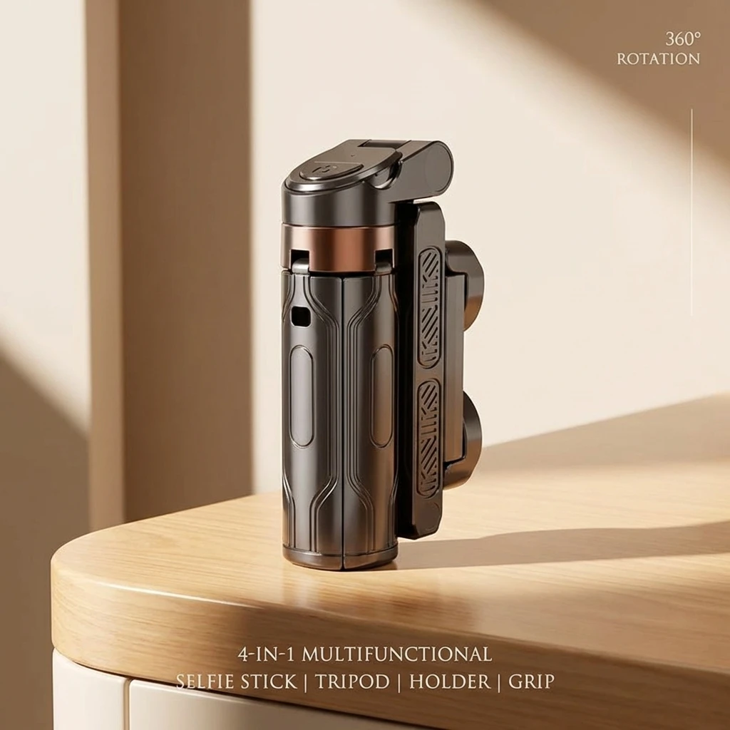 Super Mini Bastão de Selfie Portátil com Controle Remoto Bluetooth, Design Integrado Versátil, Suporte para Telefone para Transmissões Ao Vivo