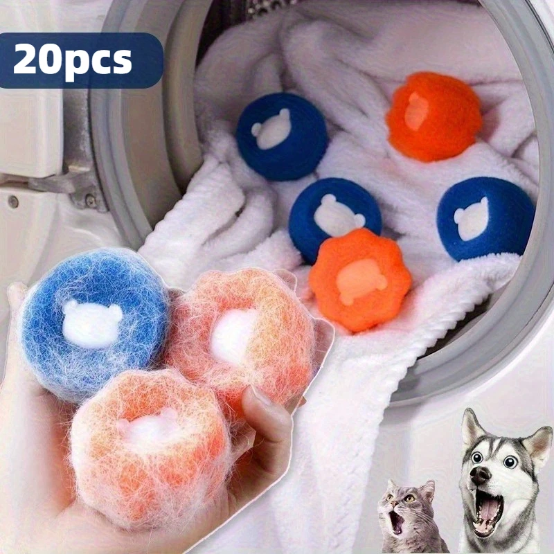 20 pçs bola de lavanderia removedor de pêlos de animais de estimação bolas reutilizáveis máquina de lavar roupa filtro lã adesivo cabelo de gato pele de animal de estimação coletor de fiapos 20 pçs bola de lavanderia removedor de pêlos de animais de estimação bolas reutilizáveis máquina de lavar roupa filtro lã adesivo cabelo de gato pele de animal de estimação coletor de fiapos