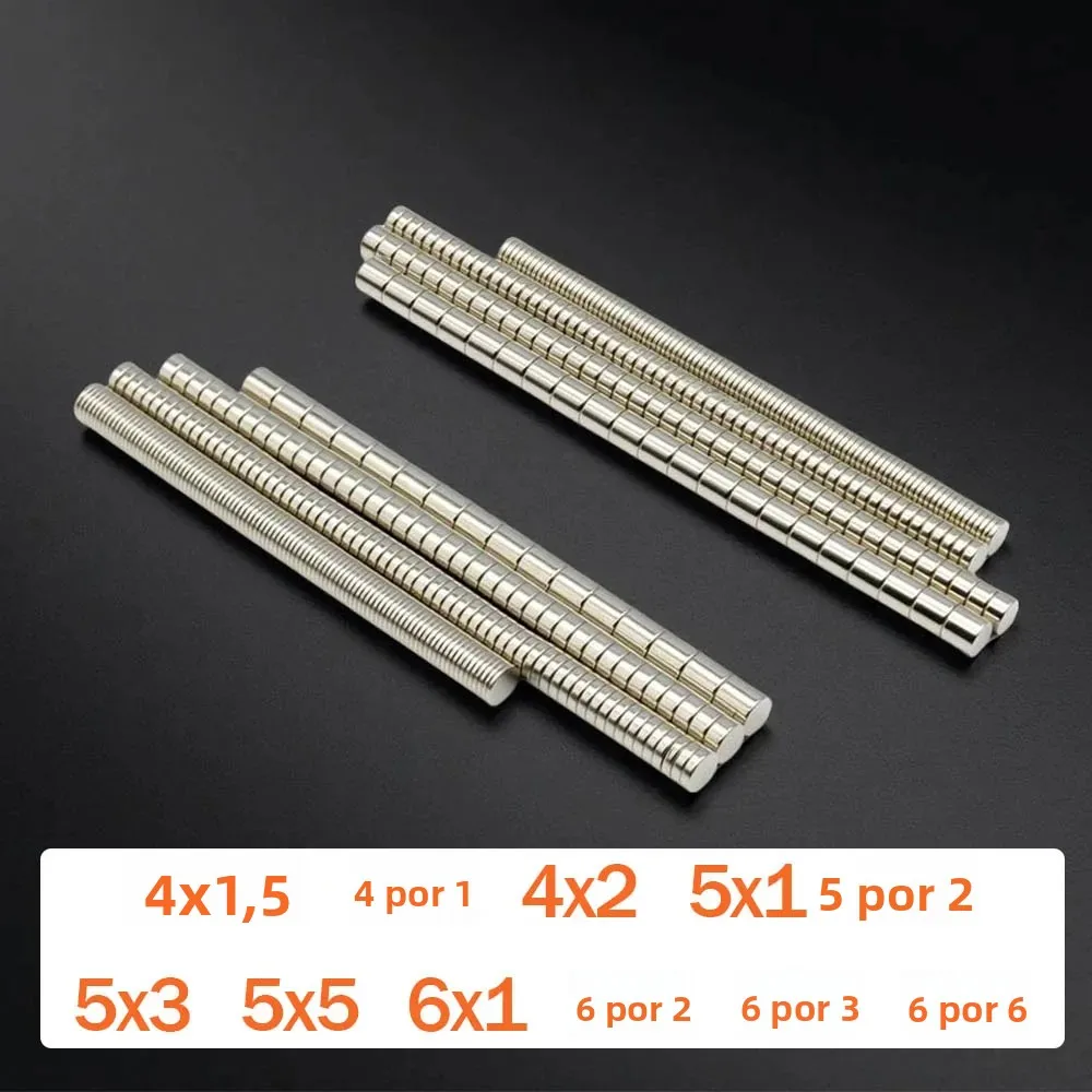 Imã Super Forte N35 Redondo Magnético NdFeB Poderoso Imã de Neodímio Imanes para Geladeira ﻿ 4x2 5x2 5x3 6x2 6x3 mm